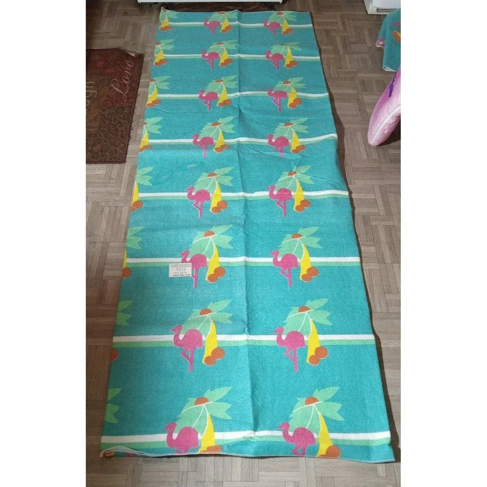 Vintage Flamingo Beach Theme Key West Florida 60x90 Throw Blanket